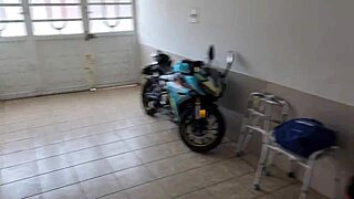 Why sneak into the bathroom to fuck the athletic employee in doggystyle with her big natural tits bouncing?