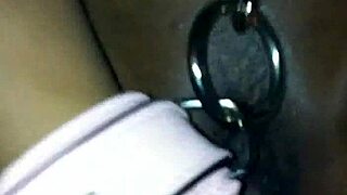 Hidden fantasy unfolds with ebony couple using dildo for drilled pussy pleasure in part 1