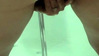 Hey, check out this juicy teen bent over peeing in the bathroom - so wild!