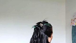 sexy colombian latina bbw with big ass and big natural tits squirts milk while masturbating with toys in homemade solo