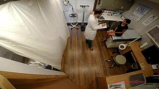 Mixed cutie Yesenia Sparkles undergoes mandatory student physical exam by Doctor Tampa at university