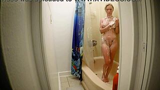 i love watching kristi love get wet and wild in the shower with her big tits