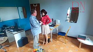 i'm the submissive secretary in glasses and skirt, boss dominates me with phone sex and facial cum