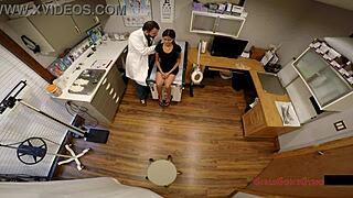 Mixed cutie Yesenia Sparkles undergoes mandatory student physical exam by Doctor Tampa at university