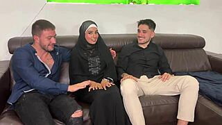 Ever Wonder How Aaliyah Yasin Handles Her First Double Penetration in Wild Threesome with Hijab, Hard Sex, and Intense Gagging?