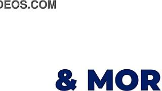 British redhead girl next door teases in lingerie and panties before spreading tight cunt to fuck with dildo until orgasm hits.