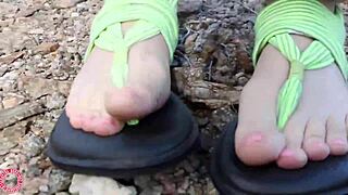 What makes desirable blonde samantha rone pose in lingerie showing big tits and big clit for solo masturbation?