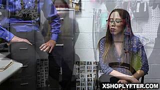 Stealing a Pink Slutty Bikini Leads to Jackie Hoff Getting Detained by Officer Calvin Hardy for Foot Job Demands 😏