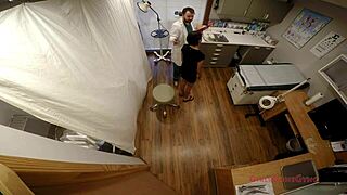 Mixed cutie Yesenia Sparkles undergoes mandatory student physical exam by Doctor Tampa at university