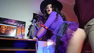 this slut witch craves bouncing her tight pussy on my big cock for halloween fun - verlonis