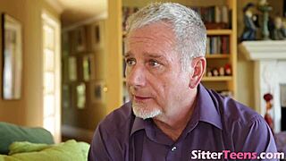 blair williams gets her pussy EATEN OUT then SUCKS that cock and RIDES it in hardcore babysitter fucking action