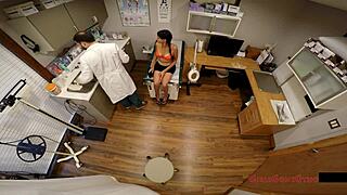 Mixed cutie Yesenia Sparkles undergoes mandatory student physical exam by Doctor Tampa at university