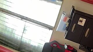 pov guy caught brazilian milf masturbating in bedroom then fucked her tight pussy and came on ass