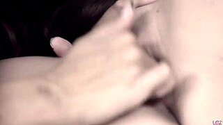 This Brunette Lesbo Shudders with Lust as She Sticks a Dildo Deep into Her Partner's Meaty Slit, Cumming Hard Together