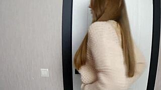 How exciting is this petite athletic babe in pantyhose getting a romantic fitness massage session!