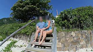 Milf Teased Stranger With Tongue Then He Fucked Her Ass Publicly