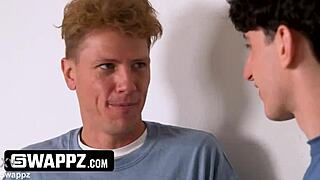 long-lost girls TAKE new-found guys VIRGINITY in nasty 4some parody with kissing and blowjobs