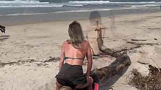 she kept jerking my big cock publicly at the beach until i exploded everywhere!