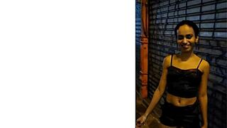 alice lemes shows off big ass and clit in making off video