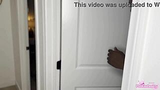 Hot mature woman fucks young guy and older man joins after catching them