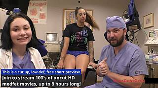 stefania mafra gets tanned latina body in gloves for nurse physical exam