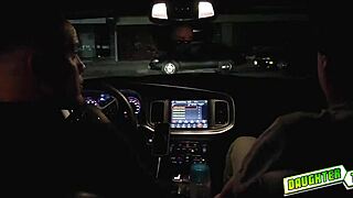 Swapping contrasts as teen brunettes ride on top of mature cocks then get facial cum on tits