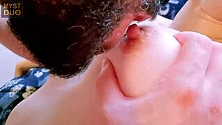 i was licking those delicious puffy nipples from myst duo in this amateur close-up.