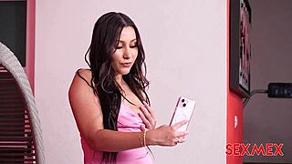 whoa, check out this quickie fuck with sexy latina angie miller in heels during photoshoot!