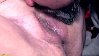 an extreme fat belly woman with glasses experiences intense action in a rough pickup encounter