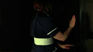 Nurse In Stockings And Uniform Visits Gloryhole For Cumshot And Swallow After Shift