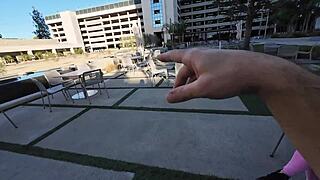 oh my god this hot girl with huge tits got tricked into sucking and fucking that massive cock until it's covered in cum everywhere