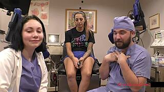 stefania mafra gets tanned latina body in gloves for nurse physical exam