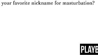 Petite milf Kenna James strips for hot solo masturbation with fingering to orgasm after podcast.