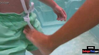 Whoa, this amateur Thai teen couple gets steamy with foreplay in a public pool before diving into intense doggystyle sex outdoors