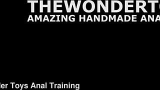 Rebel Rhyder tests huge handmade DAP Addict toy size L with deep anal fisting and gaping