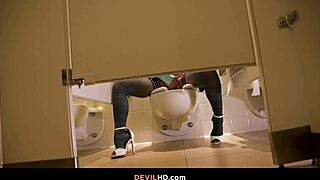 I caught my nympho secretary masturbating in the toilet, we ended up having sweaty anal on my desk with choking and gagging - Jesse Pony 😈🍑