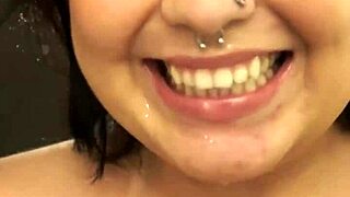 I feel so excited backstage with pretty Dessa Hot doing quick oral and facial cumshot