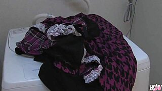 Oh man, this hot Japanese chick Rino Mizusawa totally lets him toy fuck her hairy pussy until cum fills her up!