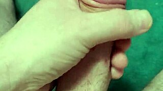 What If This Huge Cock Cums from Solo Toy Masturbation in Sexy Homemade Handjob?