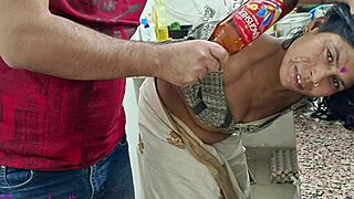 Drunk son-in-law fucks mother-in-law hard with cum in mouth on the ranch! Raw intense anal action!