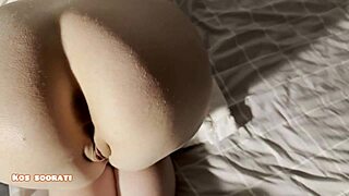 Arabic woman with big natural tits gets intimate after her shower