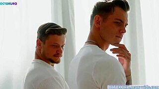 Hey, want a sensual massage? These two business chicks get oiled up by Octokuro for wild anal and blowjob fun in costumes!