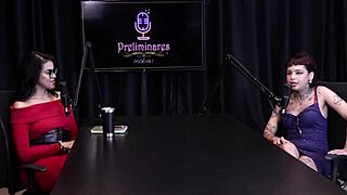 best moments from annie clementine on preliminares podcast with bia hot - part 3 on sheer red