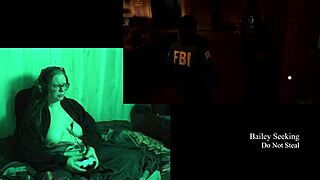 Glasses-Wearing Big Natural Tits Brunette with Belly Tattoo Plays Naked Alan Wake 2 Through Part 2