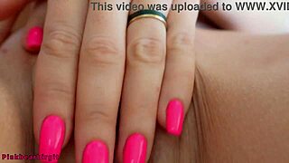 Blonde Milf With Fake Tits Masturbates Close Up Using Vibrator And Toys For Loud Moaning Orgasms On Shaved Pussy