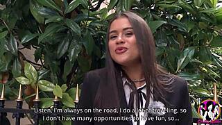 Stunning Alice Axx arrives in Paris with her hairy beaver and big natural tits for intense anal sex