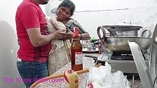 Drunk son-in-law fucks mother-in-law hard with cum in mouth on the ranch! Raw intense anal action!