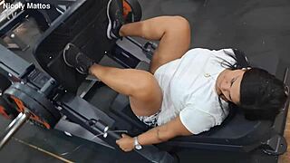 I'm Sweaty And Horny At The Gym Fingering My Pussy Until I Cum Hard Outdoors!