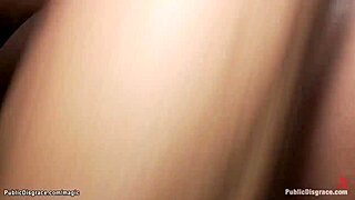 bound slave gets bizarre bdsm punishment with ass up and water torture in public voyeur scene