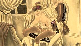 Check out these vintage hairy erotic drawings from the retro era! 😍🖼️